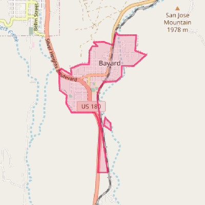 Map of Bayard