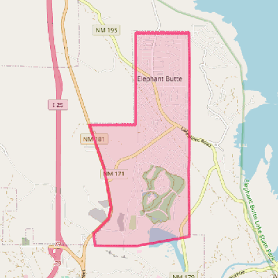 Map of Elephant Butte