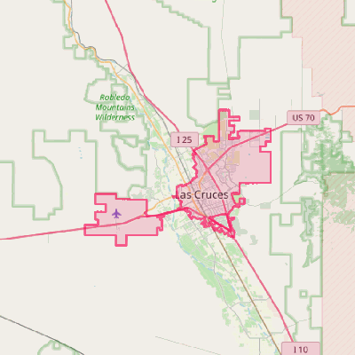Map of Las Cruces