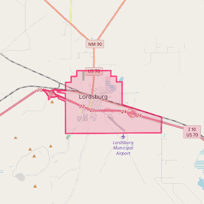 Map of Lordsburg