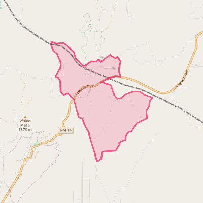 Map of Los Cerrillos