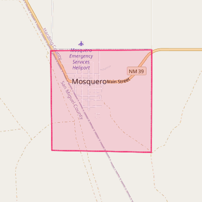 Map of Mosquero