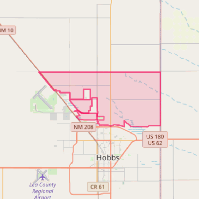 Map of North Hobbs