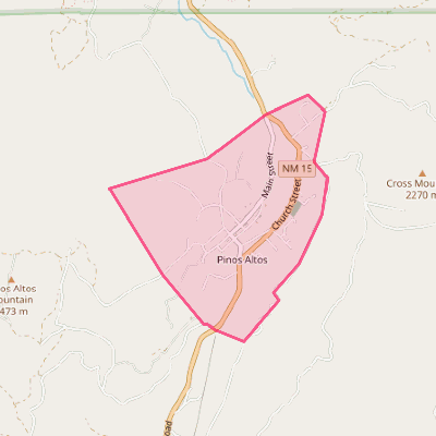 Map of Pinos Altos