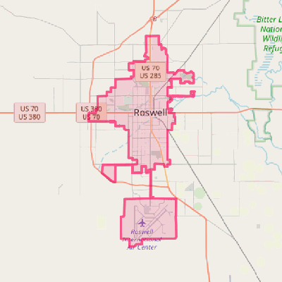 Map of Roswell