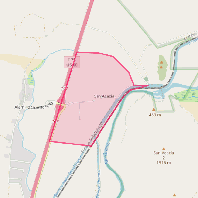 Map of San Acacia