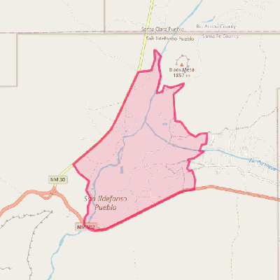 Map of San Ildefonso Pueblo