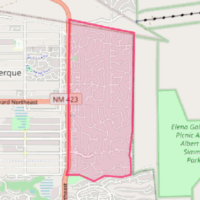 Map of Sandia Heights