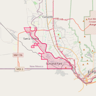 Map of Sunland Park