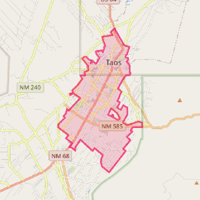 Map of Taos