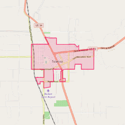 Map of Tularosa