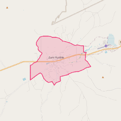 Map of Zuni Pueblo