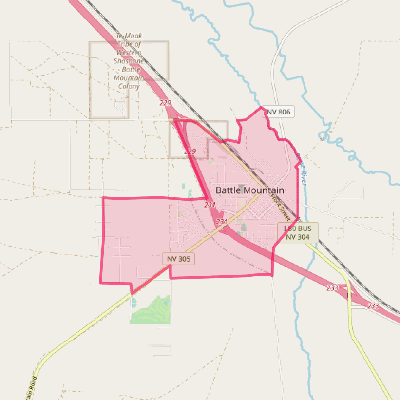 Map of Battle Mountain