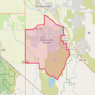 Map of Gardnerville Ranchos