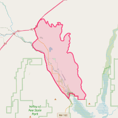 Map of Moapa Valley