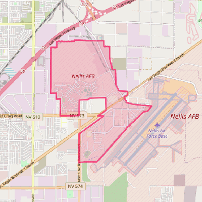 Map of Nellis AFB