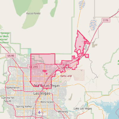 Map of North Las Vegas