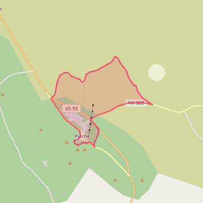 Map of Pioche