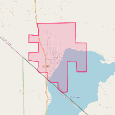 Map of Topaz Lake