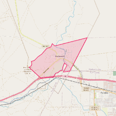 Map of Wadsworth