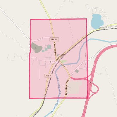 Map of Afton