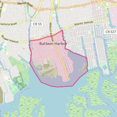 Map of Baldwin Harbor