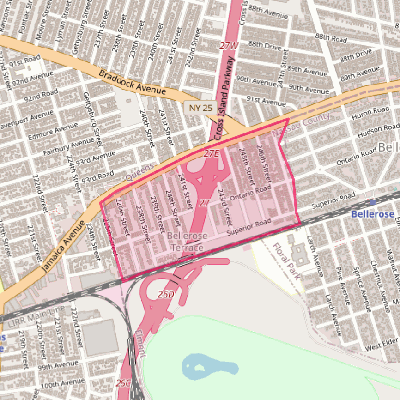 Map of Bellerose Terrace