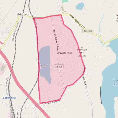 Map of Brewster Hill