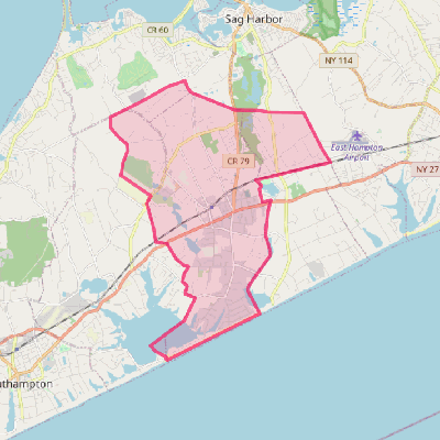 Map of Bridgehampton