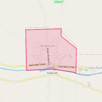 Map of Brownville