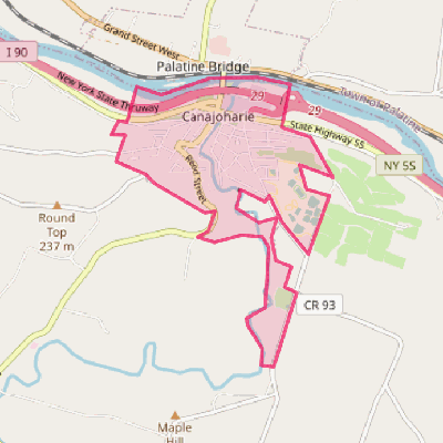 Map of Canajoharie