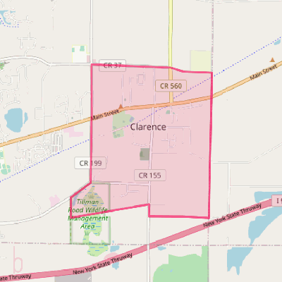 Map of Clarence