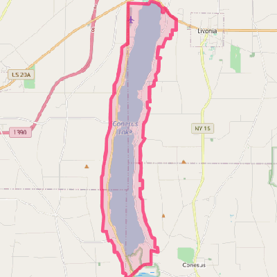 Map of Conesus Lake