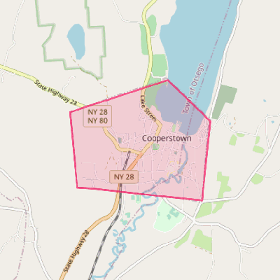 Map of Cooperstown
