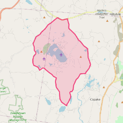 Map of Copake Lake