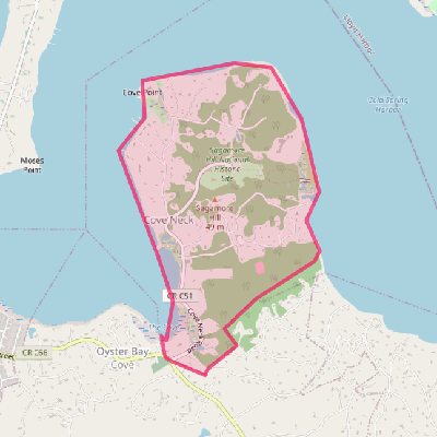 Map of Cove Neck