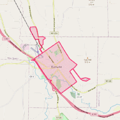 Map of Dansville