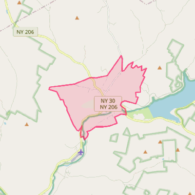 Map of Downsville