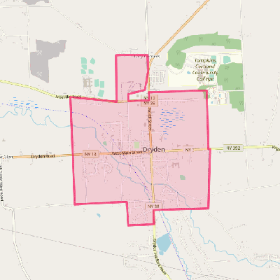 Map of Dryden