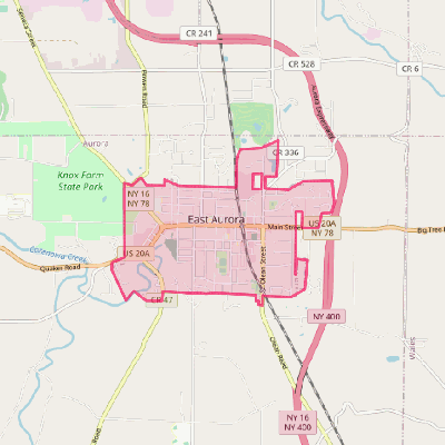 Map of East Aurora