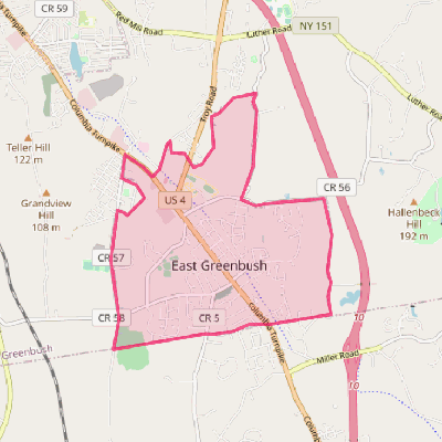 Map of East Greenbush