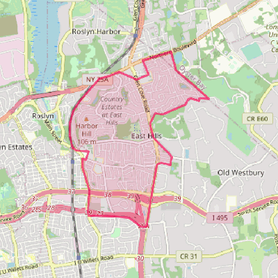 Map of East Hills