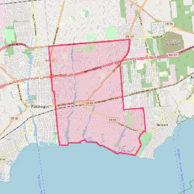 Map of East Patchogue
