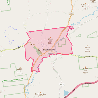 Map of Elizabethtown