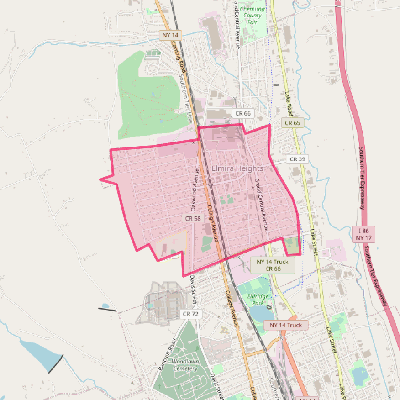 Map of Elmira Heights