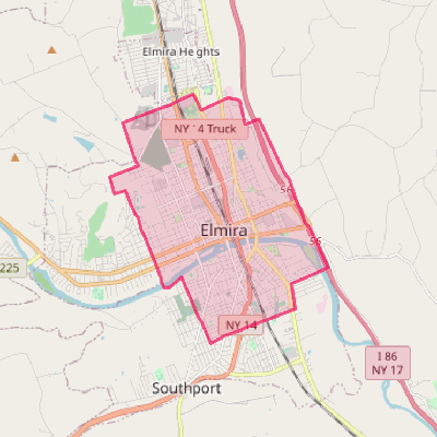 Map of Elmira