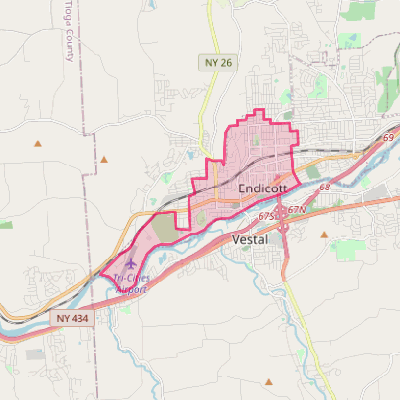 Map of Endicott