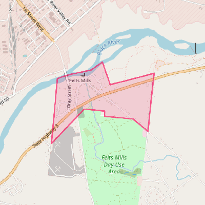 Map of Felts Mills