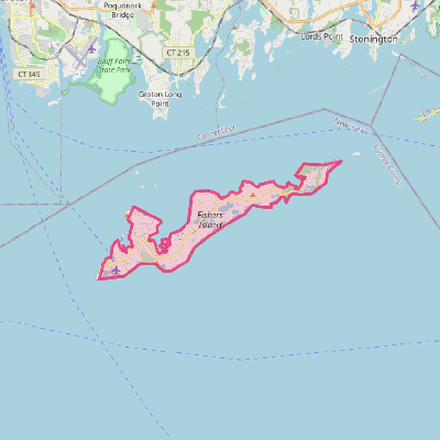 Map of Fishers Island