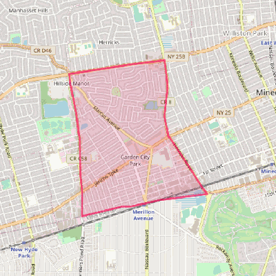Map of Garden City Park